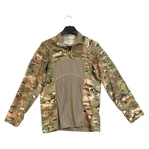 Team Soldier Army Combat Shirt Men Large Camouflage Flame Fire Resistant 1/4 Zip - Bild 1 von 16