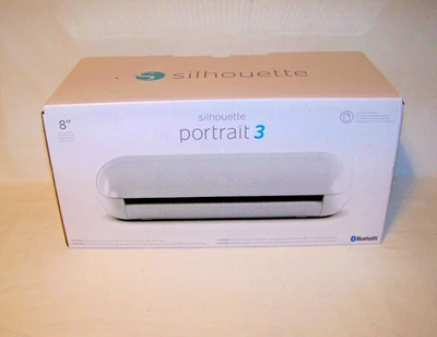Silhouette Portrait 3 Die Cutting Machine Bluetooth 8" Vinyl Paper New In Box - Image 1 of 2