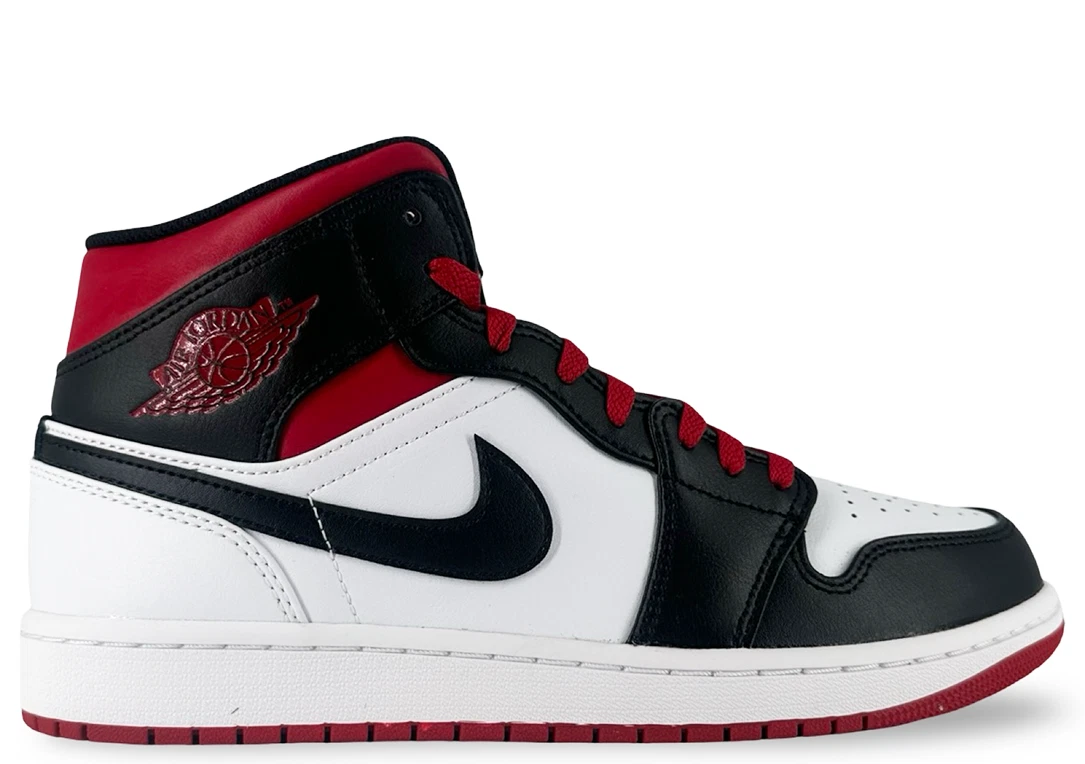 シューズ(男性用) AIR JORDAN 1 MID 26.5cm BLACK/VRED/YELL Jordan 1 Mid Gym Red Black Toe for Sale | Authenticity Guaranteed