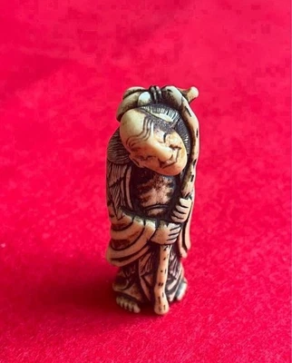 Ancien japonais Netsuke Hyotan Sennin (gourde immortelle) Edo (1603-1868 du... - Photo 1/4
