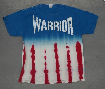 CAMISETA DE LUCHA LIBRE IMPACTO KURT ANGLE WARRIOR TYE DYE BANDERA AMERICANA TALLA XL Foto 1 de 4