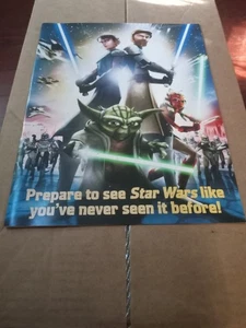 Star Wars Clone Wars 11 x 17 Lucasfilm Brochure Promo 2008 quasi nuovo - Foto 1 di 7