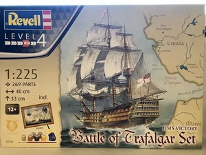 Revell Model Kit HMS Victory 1:225 Battle of Trafalgar set - New & sealed - Picture 1 of 4