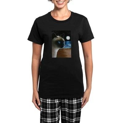 CaféPress Cat 396 Pijama Siamés Mujer Oscuro Novedad Pijama Set (1261995311) Foto 1 de 4