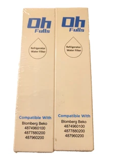 2x Oh Fulls Refrigerator Water Filter Blomberg Beko 487- 4960100 7880200 960200 - Picture 1 of 3