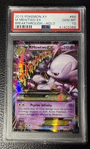 2015 Pokemon XY Breakthrough #64 Mega M Mewtwo EX PSA 10 - Picture 1 of 2