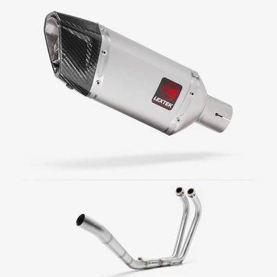 Sistema de escape Lextek acero inoxidable SP5 mate 200 mm para Yamaha YZF R3 (15-18) Foto 1 de 4