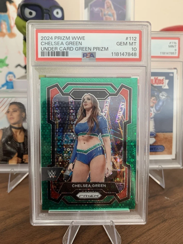 Chelsea Green 2024 Prizm WWE #112 Under Card Green Prizm 13/49 PSA 10 - Image 1 of 4