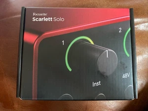 BRAND NEW AND SEALED FOCUSRITE SCARLETT SOLO 4th GEN USB AUDIO - Picture 1 of 4