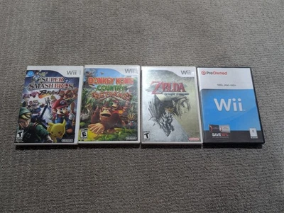 Nintendo Wii Game Lot  Zelda Twilight Princess, Smash Bros, Donkey Kong, NBA Jam - Image 1 of 4