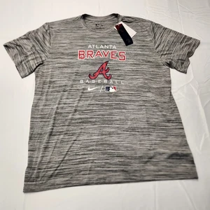 Atlanta Braves Baseball The Nike Tee Dri Fit Maglia Manica Corta Uomo XL Grigio - Foto 1 di 8