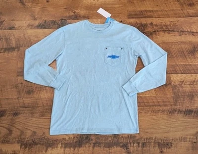 Camiseta Chevy Para Hombre Manga Larga Gráfica Bolsillo Talla Pequeña NUEVA Foto 1 de 4