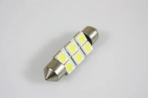 1X 39MM SMD 5050 6 LED DOME LIGHT FESTOON BULB MAP LAMP WHITE LAMP 3423 3425 - Imagen 1 de 1