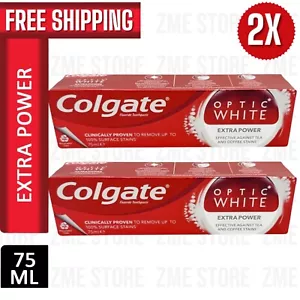 2x Colgate Optic White Extra Power Whitening Zahnpasta, 75ml - Bild 1 von 3