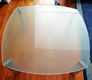 Couchtisch, Glastisch Ronald Schmitt,  Glas satiniert, Wohnzimmertisch K325 - Bild 1 von 4