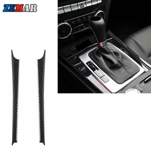 2x Carbon Fiber Gear Shift Side Trim Strip For Mercedes-Benz C Class W204 07-13 - Bild 1 von 10