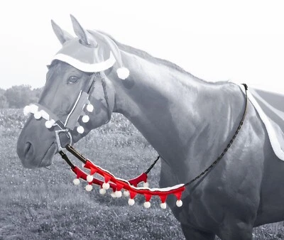 Holiday Horse Wear - Santa Reins Covers - Great for Parades, Parties and Photos - Image 1 of 2