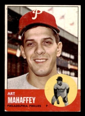 1963 Topps Baseball #385 Art Mahaffey VG/EX *e1 - Image 1 of 2