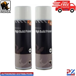 2X Indasa White High Build Acrylic Based Primer Aerosol Excellent Adhesion 500ml - Picture 1 of 1