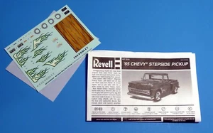Revell 1965 Chevy Stepside Pickup Aufkleber & Anleitung Maßstab 1/25 - Bild 1 von 4