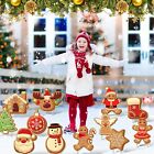 Christmas Decorations Gingerbread Outdoor Yard Signs Stakes Xmas Gift-12 Pieces