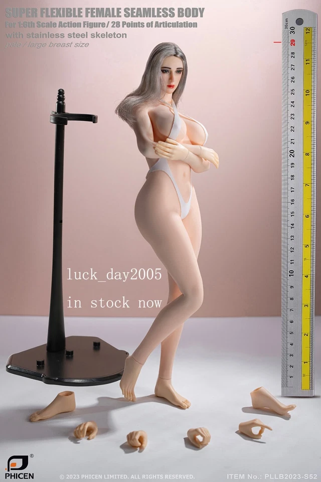 TBLeague PLLB2023-S52 1/6 Seamless Big Bust Pale Figure Body Model 12" Toys