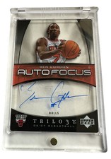 2006-07 UD GLASS SP AUTHENTIC HARD SIGNED CARD OF BEN GORDON,CHICAGO BULLS ,