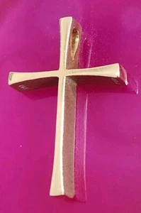 Ausverkauft James Avery dick 14k Gold Kreuz Anhänger selten - Bild 1 von 11