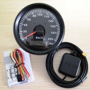 85MM black 200KM/H GPS Speedometer with Indicator Light for Car Truck Marine UTV - Picture 1 of 8