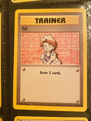 Bill Trainer 1999 91/102 Base Set Pokemon Card - Image 1 of 4