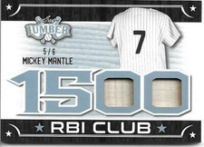 2021 Leaf Lumber Baseball MICKEY MANTLE Bat Relics 1500 RBI Club 5/6 Platinum