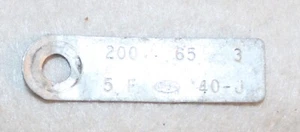 1965 Ford Mustang Fastback Coupe Convertible ORIG 200 1V 3-Spd M/T ENGINE ID TAG - Bild 1 von 2