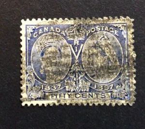 BroadviewStamps Canada Jubilee #60i used. VF centering. Deep ultramarine. CV$275 - Picture 1 of 2
