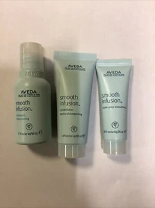 Aveda Smooth Infusion Shampoo, Conditioner And Style Prep Smoother Travel Size - Picture 1 of 4