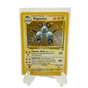 Pokémon TCG Magneton Base Set 2 Card 9/130 Holo Unlimited Holo Rare - Picture 1 of 7