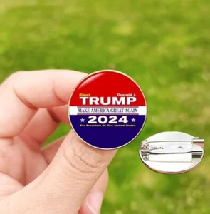 Trump Make America Great Again 2024 Glossy Election Lapel Pin - Picture 1 of 1