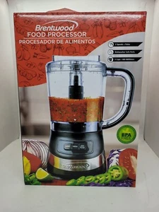 Food Processor Black Brentwood 3 Cup 200W Stainless Steel Blades Dishwasher Safe - Picture 1 of 2