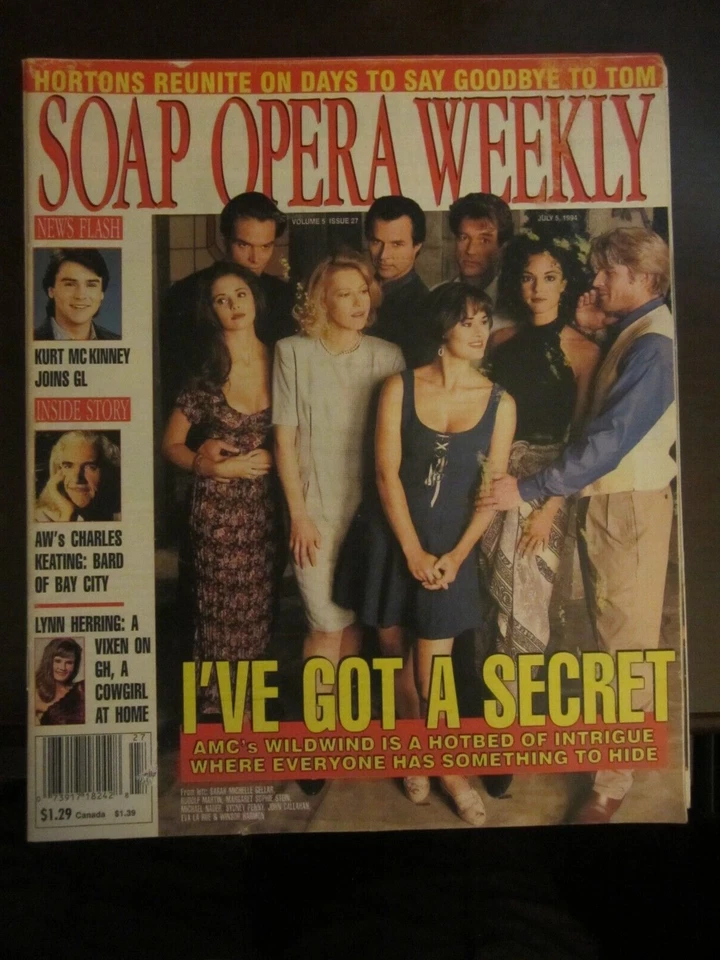 Soap Opera Weekly July 1994 AMC Sarah Michelle Gellar Penny Nader Secret 59 - Image 1 of 1