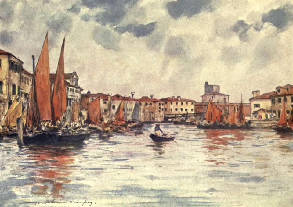 5704 Menpes, Mortimer (1855-1938) - Venice 1912 - Chioggia - Bild 1 von 1