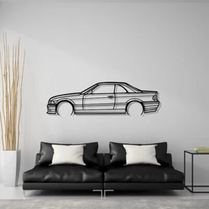 BMW E36 HARDTOP Wandkunst aus Metall Wandbilder Silhouette CABRIO CONVERTIBLE M3 - Picture 1 of 8