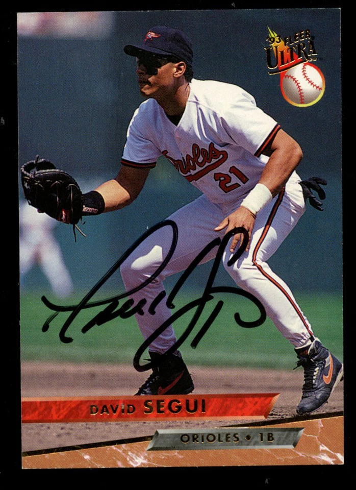 Tarjeta coleccionable de béisbol Fleer Ultra 1993 autografiada firmada por David Segui #146 Foto 1 de 1