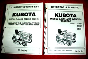 2 Manuals, Kubota G3200 G4200 G4200H G5200H Diesel Tractor, Operator and Parts - Picture 1 of 8