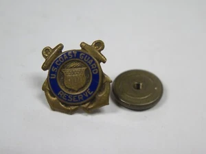1940S Vintage United States Coast Guard Reserve Screw Lapel Pin - Picture 1 of 5