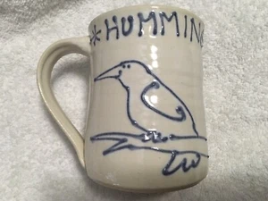 Art Pottery Hummingbird mug w/ Peek-a-boo Bird inside- Artist signed MP 4.5” - Picture 1 of 8