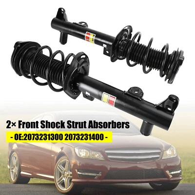 2× Front Shock Strut Absorbers for Mercedes C E Class 2073231300 2073231400 ZA - Image 1 of 4