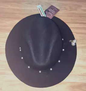 The Hats Company by Filippo Catarzi Made in Italy 100 % Wolle schwarz mit Perlen - Bild 1 von 10