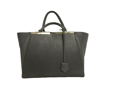 Authentic Fendi Deux 2Jours Medium Tote Gray - Image 1 of 4