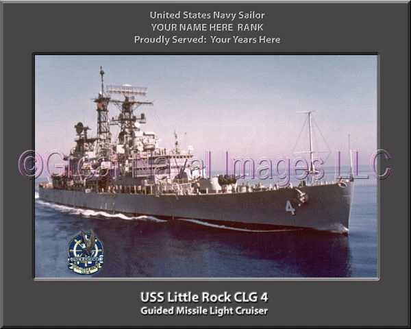 USS Little Rock CLG 4 Lienzo Personalizado Barco Foto Impresión Marina Veterano Regalo Foto 1 de 1