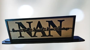 Personalised Nan Gift keepsake with Grandchildren's names, Birthday, Shelf - Picture 1 of 3