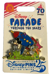 Disney Disneyland 70th 2025 Parade Through the Years Blast to the Past LE Pin - Bild 1 von 1